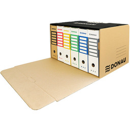 Pudło archiwizacyjne otwierane z przodu, brązowe