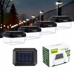 4x Lampa solarna kapturek Led na słupek ogrodzeniowy