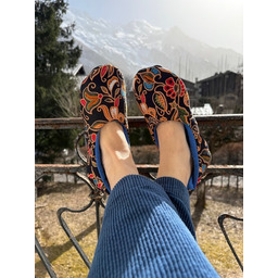 Pakamera Kapcie czarne paisley r.40