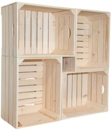 ČistéDřevo Skrzynki drewniane biblioteczka 100 100 24 cm