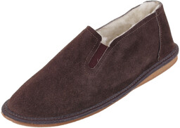 Bambosze skórzane ciepłe kapcie ocieplane wełną naturalną