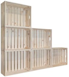 ČistéDřevo Skrzynki drewniane biblioteczka 150 120 20 cm