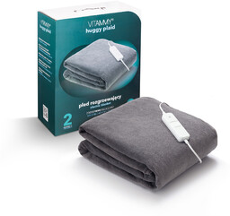 VITAMMY HUGGY PLAID 180X130 DARKGREY Pled rozgrzewający elektryczny