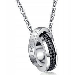 NASZYJNIK WIECZNA MIŁOŚĆ MĘSKI DLA ZAKOCHANYCH STAL CHIRURGICZNA