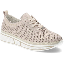 Vinceza Sneakersy damskie, ze skóry naturalnej zamszowej ażurowa