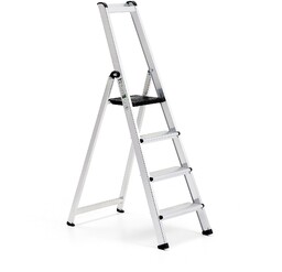 Profesjonalna drabina aluminiowa UPWARD, 4 stopnie, wys. 880