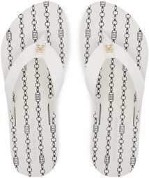 Japonki Tommy Hilfiger Th Chain Print FW0FW08514 Biały