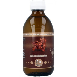 Nano Miedź koloidalna Niejonowa 25 ppm 300 ml,