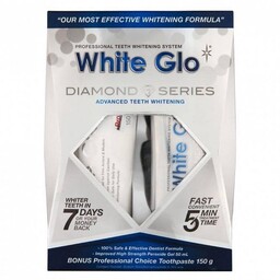 WHITE GLO_SET Diamond System wybielająca pasta do zębów