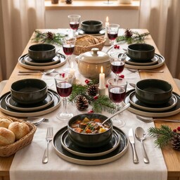 Serwis Obiadowy Komplet Talerzy 18EL. Zastawa Obiadowa Zestaw