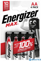 4x bateria alkaliczna energizer max LR6 / AA