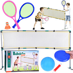 Zestaw sportowy 3w1 Siatka do siatkówki, Piłka Badminton,