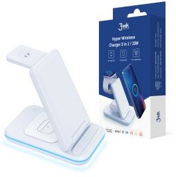 3mk Hyper Wireless Charger 3w1 15W Biały Ładowarka