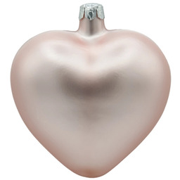 Pakamera Bombka choinkowa: Serce matowe: pudrowy róż