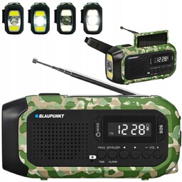 Radio alarmowe Blaupunkt ER20GC, solar, dynamo, latarka LED,