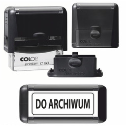 Pieczątka czarna o treści ''DO ARCHIWUM''