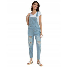 SHEIN JEANSY OGRODNICZKI PROSTE W KLASYCZNYM NIEBIESKIM KOLORZE