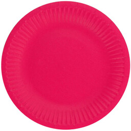 Talerzyki papierowe ciemnoróżowe - 18 cm - 6