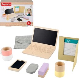 Fisher-Price Domowe biuro malucha Zestaw drewnianych zabawek