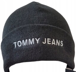 CZAPKA ZIMOWA TOMMY HILFIGER TH FLAG BEANIE GRAFITOWA