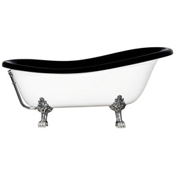Besco Otylia wanna owalna Retro 160x77 czarno-biała +