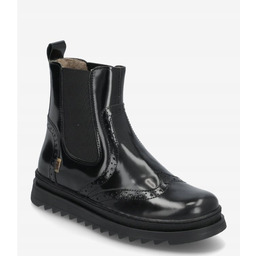 Bisgaard Botki Czarne Wsuwane Skórzane Modne Dziewczęce 30