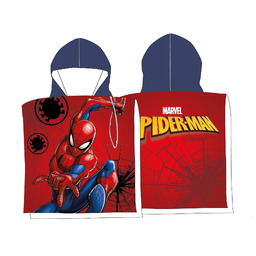 Faro Poncho dla dzieci 50x100 SPIDERMAN czerwony granatowy
