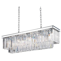 Hereford Rectangle Chrome żyrandol kryształowy 100cm