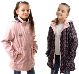Kurtka Parka Wiosenna dziewczęca Dwustronna r.158 cm