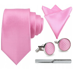 Zestaw męski w pudełku - krawat + poszetka