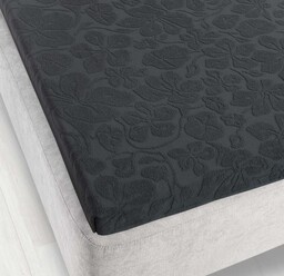 Zwoltex Prześcieradło frotte bez gumki 150x205 grafitowe K64
