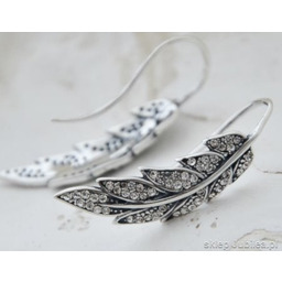 SREBRNE KOLCZYKI NAUSZNICE - LAUREA z CYRKONIAMI