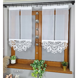 Firany panelowe zestaw 2 paneli z ażurem FR700