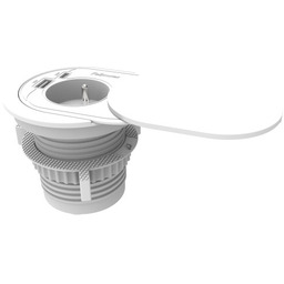 Gniazdo zasilające Power Spot Typ E biały -