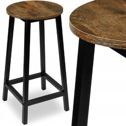 Krzesło barowe metalowe Flint Rustic loft