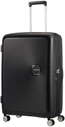 American Tourister, Soundbox, Walizka kabinowa poszerzana, czarna, 77