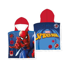 Faro Poncho dla dzieci 50x100 SPIDERMAN niebieski czerwony