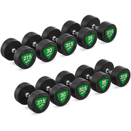 UpForm Zestaw hantli stałych poliuretanowych 27,5-37,5kg (skok co