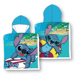 Faro Poncho dla dzieci 55x110 LILO&STITCH niebieski ręcznik