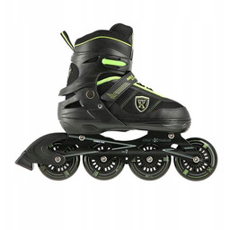 Łyżworolki regulowane Nils Na 19088 Czarno/Zielony roz.M (35-38)