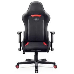 Diablo Chairs X-Starter Gamingowy do 120kg Tkanina Czarno-czerwony