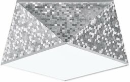 Sollux LAMPA sufitowa SL.0688 geometryczna OPRAWA natynkowa srebrna