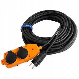 Przedłużacz z rozgałęźnikiem pomarańczowym 4 gniazda H05VV-F 3x2,5