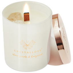 Crystallove Clear Quartz Soy Candle & Bergamot Świeca