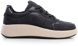 Damskie sneakersy na grubej platformie czarne