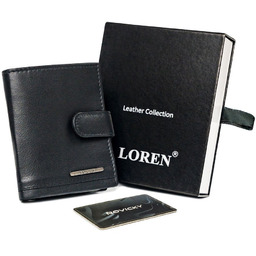 Etui na karty banknotówka czarna Loren GRM-70-05 BLACK