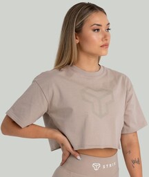STRIX Crop Top damski Taupe