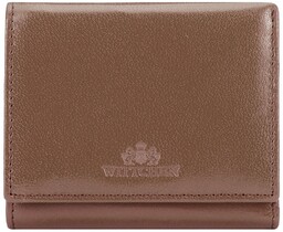 Damski portfel z gładkiej skóry dwustronny taupe