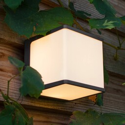 LUTEC Kinkiet zewnętrzny LED Doblo kostka, 15 cm