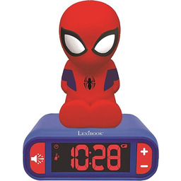 Lexibook, Spider-Man, Budzik Spider-Man, Podświetlana Postać, 6 Alarmów,